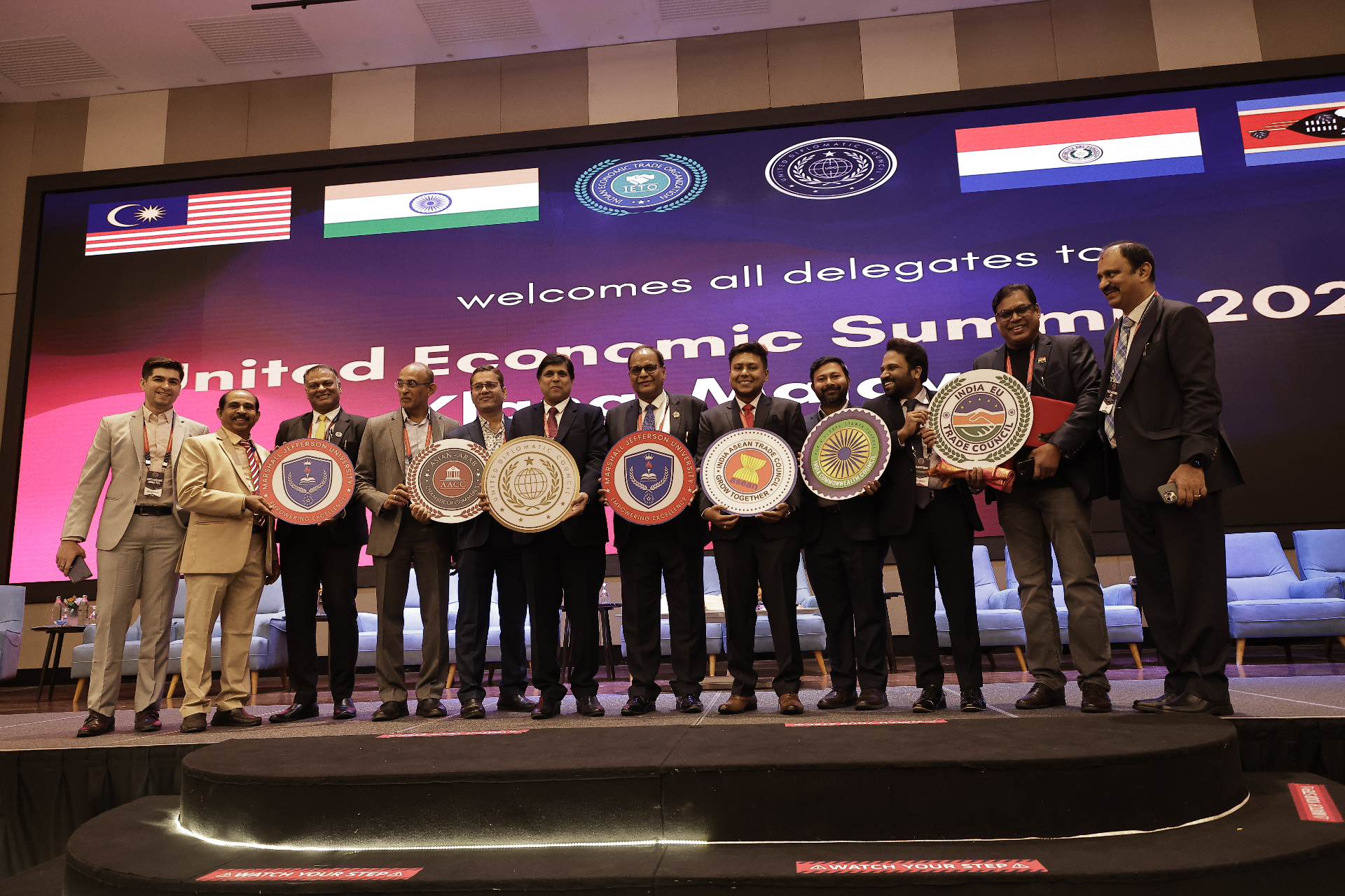 United Economic Summit institutional delegates on stage